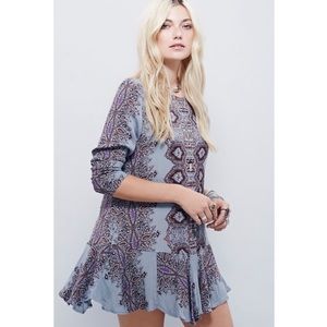 Free People Smooth Talker Tunic in Dusty Blue